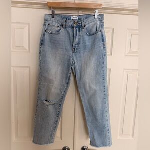 Pistola Light Blue Distressed Crop Women's Jeans 29